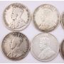 10x 1917 Canada 50 cents 10-coins G/VG