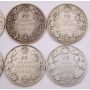 10x 1918 Canada 50 cents 10-coins G/VG