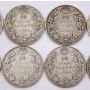 10x 1929 Canada 50 cents 10-coins G to VG+