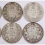 10x 1929 Canada 50 cents 10-coins G to VG+