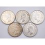 5x 1943 Canada 50 5-coins EF to AU
