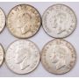 10x 1952 Canada 50 cents 10-coins EF to AU
