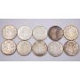 10x 1953 SDNSF Canada 50 cents 10-coins EF+ to Choice AU
