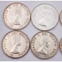 10x 1953 SDNSF Canada 50 cents 10-coins EF+ to Choice AU