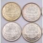 10x 1956 and 1957 Canada 50 cents 4x1956 6x1957 10-coins Choice AU+