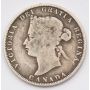 1874H Canada 25 cents  VG