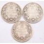 1902 1902H and 1903 Canada 25 cents 3-coins VG