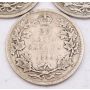 1902 1902H and 1903 Canada 25 cents 3-coins VG