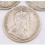 1902 1902H and 1903 Canada 25 cents 3-coins VG