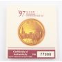 1997 Hong Kong $1000 gold coin with boxes and COA Gem Proof 