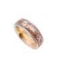 Wellendorff 18k White & Yellow Gold, Pink Enamel 0.02 ct Diamond Size 52 Spinning Ladies Ring