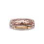 Wellendorff 18k White & Yellow Gold, Pink Enamel 0.02 ct Diamond Size 52 Spinning Ladies Ring