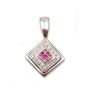 Pink Sapphires and Diamonds 18K white gold pendant 7.4gr w/app$3,000.00