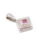 Pink Sapphires and Diamonds 18K white gold pendant 7.4gr w/app$3,000.00