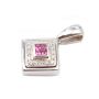 Pink Sapphires and Diamonds 18K white gold pendant 7.4gr w/app$3,000.00