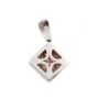 Pink Sapphires and Diamonds 18K white gold pendant 7.4gr w/app$3,000.00