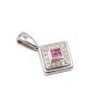 Pink Sapphires and Diamonds 18K white gold pendant 7.4gr w/app$3,000.00