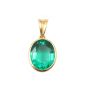 2.38ct Emerald 18K yg pendant Type III VS Vivid Green