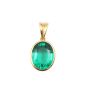 2.38ct Emerald 18K yg pendant Type III VS Vivid Green