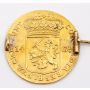 1763 Netherlands Utrecht 14 Gulden Gold coin AU details pin/brooch mount