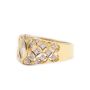18K Geometric Pierce yg Diamond ring 0.48ct tcw appraisal $3.300.00 Size-6