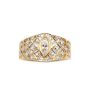 18K Geometric Pierce yg Diamond ring 0.48ct tcw appraisal $3.300.00 Size-6