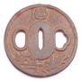 Japanese tsuba Iron sword guard 2.625 inches x .125 inches 57.1 grams