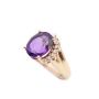14 Karat Birks Yellow Gold Ladies Amethyst and Diamond Ring 
