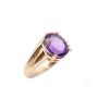 14 Karat Birks Yellow Gold Ladies Amethyst and Diamond Ring 