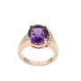 14 Karat Birks Yellow Gold Ladies Amethyst and Diamond Ring 