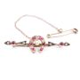 9 Karat Yellow Gold Victorian Antique Horseshoe Ruby and Diamond Bar Pin