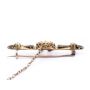 9 Karat Yellow Gold Victorian Antique Horseshoe Ruby and Diamond Bar Pin