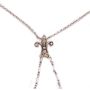 14 Karat Yellow white Gold Victorian Diamond Heart shaped pendant and .835 silver chain