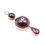 Victorian 9k gold pendant 26 carats Garnets 0.38ct white Sapphire 