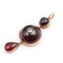 Victorian 9k gold pendant 26 carats Garnets 0.38ct white Sapphire 