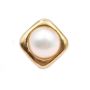 14K Yellow Gold Mabe cultured pearl earrings French post/Omega hinge