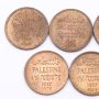 Palestine 1927 One Mil 9-coins all Choice AU to UNC