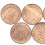 Palestine 1927 One Mil 9-coins all Choice AU to UNC
