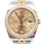 Rolex Datejust 36mm 116243 18K Gold & Steel Champagne Jubilee Diamond Dial Watch