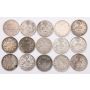 15X 1903 Small H Canada 5 cents silver coins 15-coins VG or better