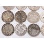 15X 1903 Small H Canada 5 cents silver coins 15-coins VG or better