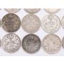 15X 1903 Small H Canada 5 cents silver coins 15-coins VG or better