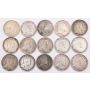 15X 1903 Small H Canada 5 cents silver coins 15-coins VG or better