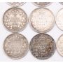 12X 1906 Canada 5 cents silver coins 12-coins GOOD to FINE