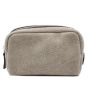 ROLEX Beige/Brown Leather Bag Zipper Mini Pouch VIP Gift Made in Italy, Authentic