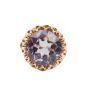 18K yg synthetic Amethyst Ring 7.27 grams beautiful eye appeal Size-7.5