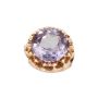 18K yg synthetic Amethyst Ring 7.27 grams beautiful eye appeal Size-7.5