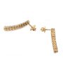 2.03cts Diamond pierced earrings Riviere style 1.25 inch 