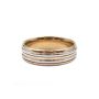 18K yellow gold and Platinum Ladies Wedding Ring 