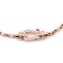 FRED 18k Rose Gold Medium Bracelet Force 10 Full Pave 34x Diamonds 